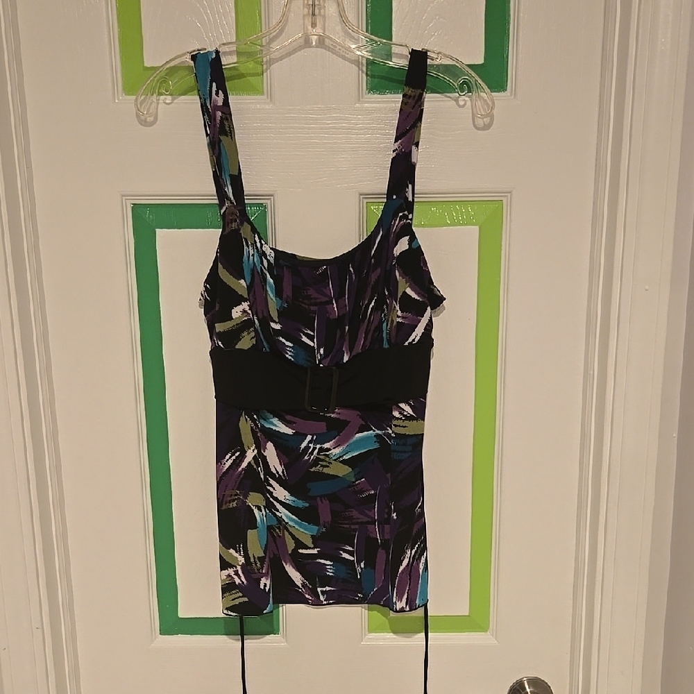 Women's Purple Multicolor Top Size XL